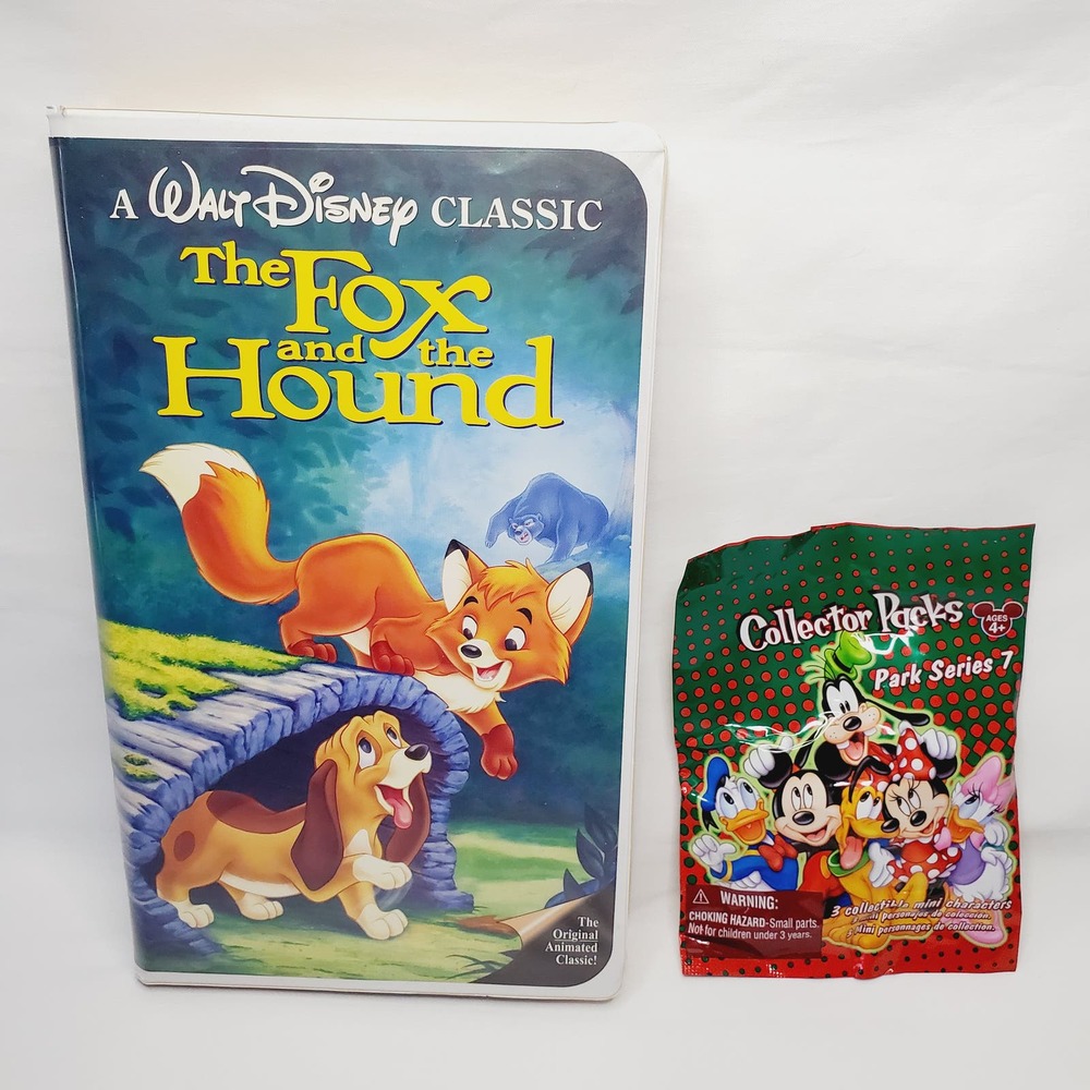 Tested-Disney The Fox and The Hound VHS w/ Bonus Disney Collector Mystery Pack